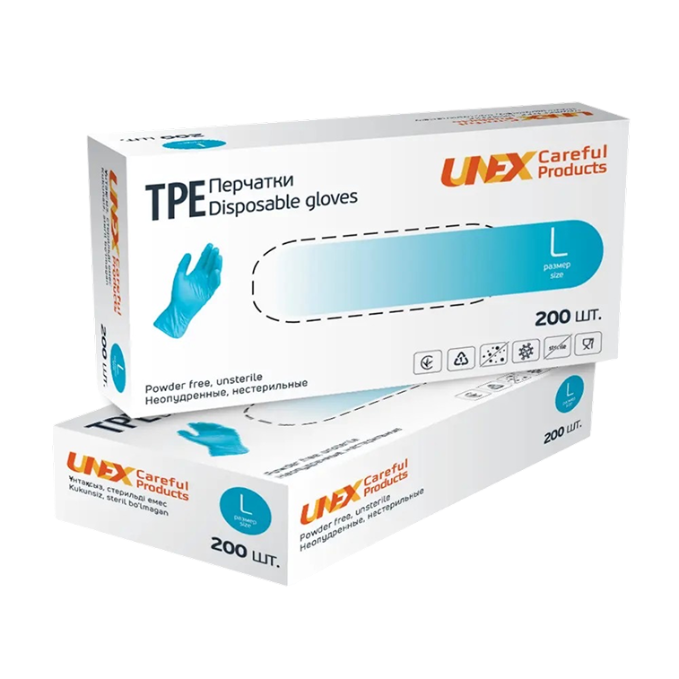 TPE блакитні. UNEX MEDICAL PRODUCTS